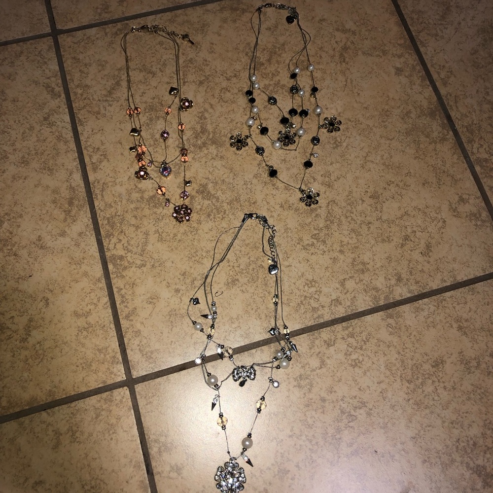 Betsey Johnson necklaces 3 pack